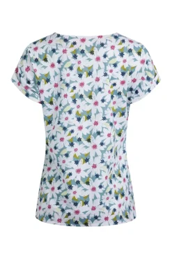 Weird Fish Tunics|Tops & T-Shirts|Paw Paw Organic Cotton Printed T-Shirt Washed Blue