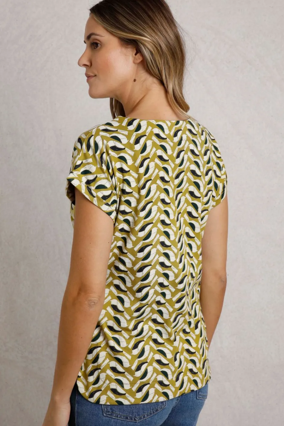 Weird Fish Tunics|Tops & T-Shirts|Paw Paw Organic Cotton Printed T-Shirt Warm Olive