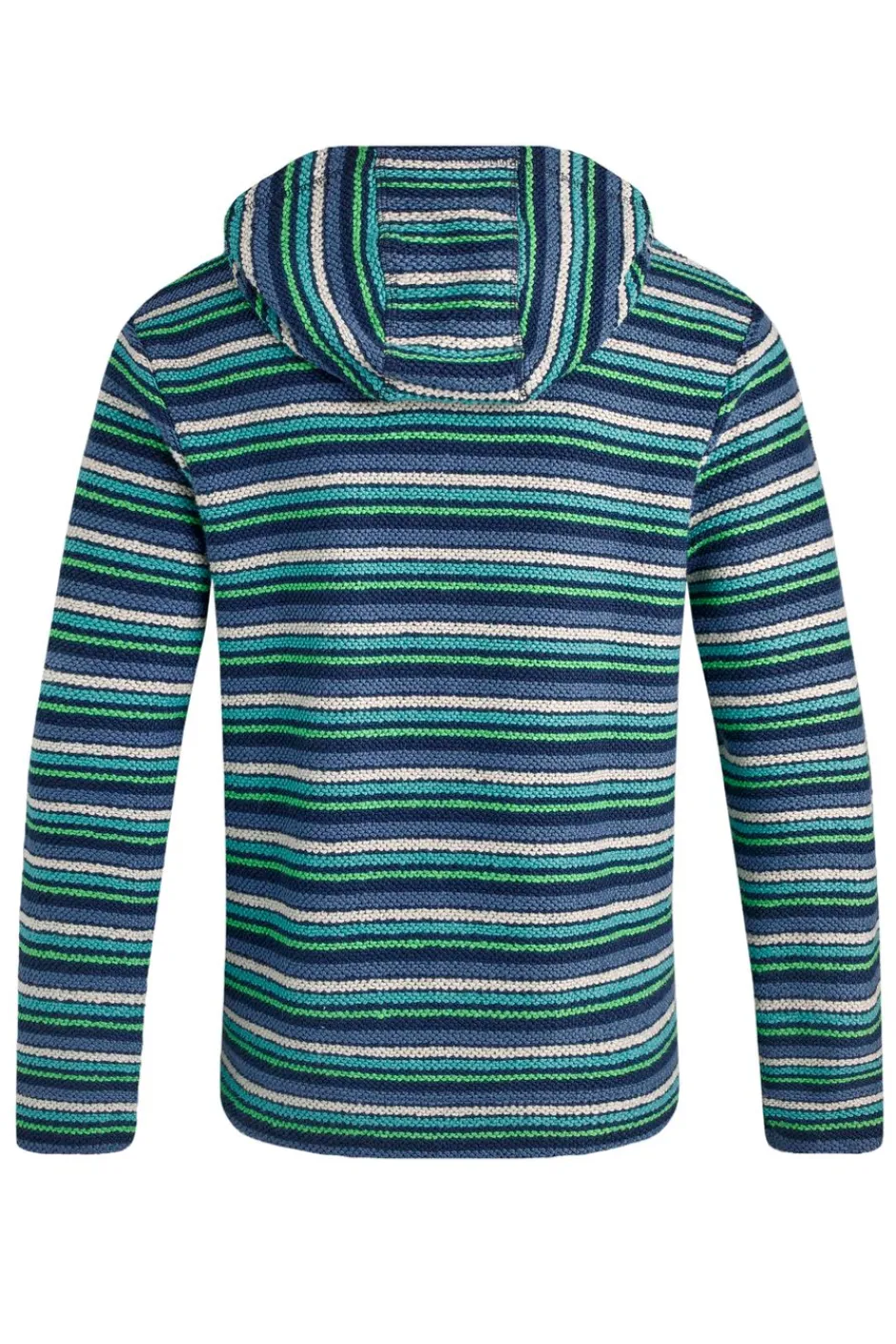 Weird Fish Sweatshirts & Hoodies|Payson Button Neck Striped Eco Macaroni Hoodie Ensign Blue