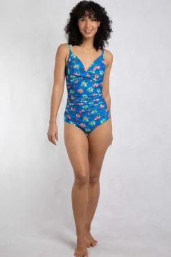 Weird Fish Swimwear & Changing Robes|Swimwear|Penelope Eco Printed Swimsuit Blue
