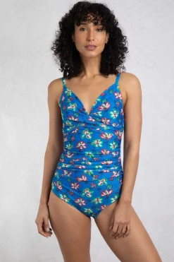 Weird Fish Swimwear & Changing Robes|Swimwear|Penelope Eco Printed Swimsuit Blue