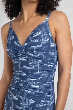 Weird Fish Swimwear & Changing Robes|Swimwear|Penelope Eco Printed Swimsuit Ensign Blue