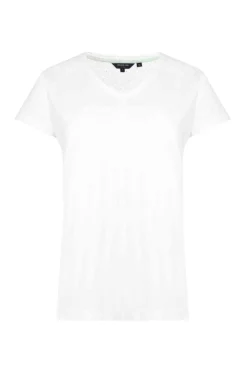 Weird Fish Tunics|Tops & T-Shirts|Pernille Organic Cotton Cutaway T-Shirt White