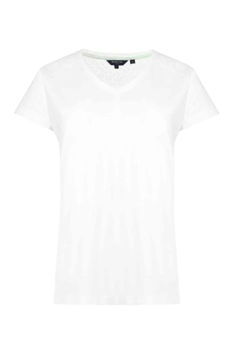 Weird Fish Tunics|Tops & T-Shirts|Pernille Organic Cotton Cutaway T-Shirt White