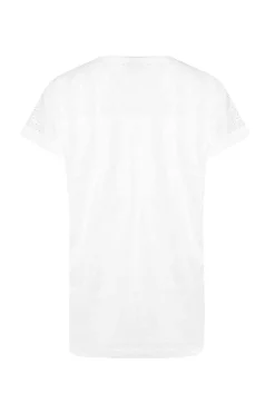 Weird Fish Tunics|Tops & T-Shirts|Pernille Organic Cotton Cutaway T-Shirt White