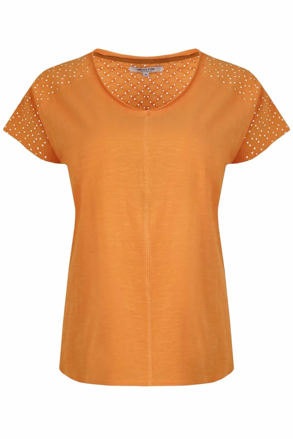 Weird Fish Tunics|Tops & T-Shirts|Pernille Organic Cotton Cutaway T-Shirt Orange