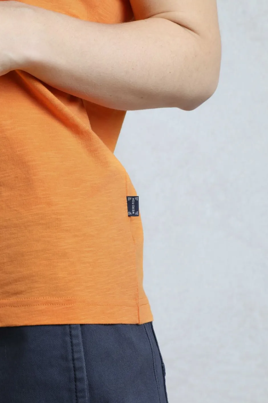 Weird Fish Tunics|Tops & T-Shirts|Pernille Organic Cotton Cutaway T-Shirt Orange