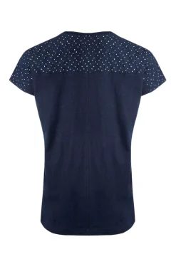 Weird Fish Tunics|Tops & T-Shirts|Pernille Organic Cotton Cutaway T-Shirt Navy