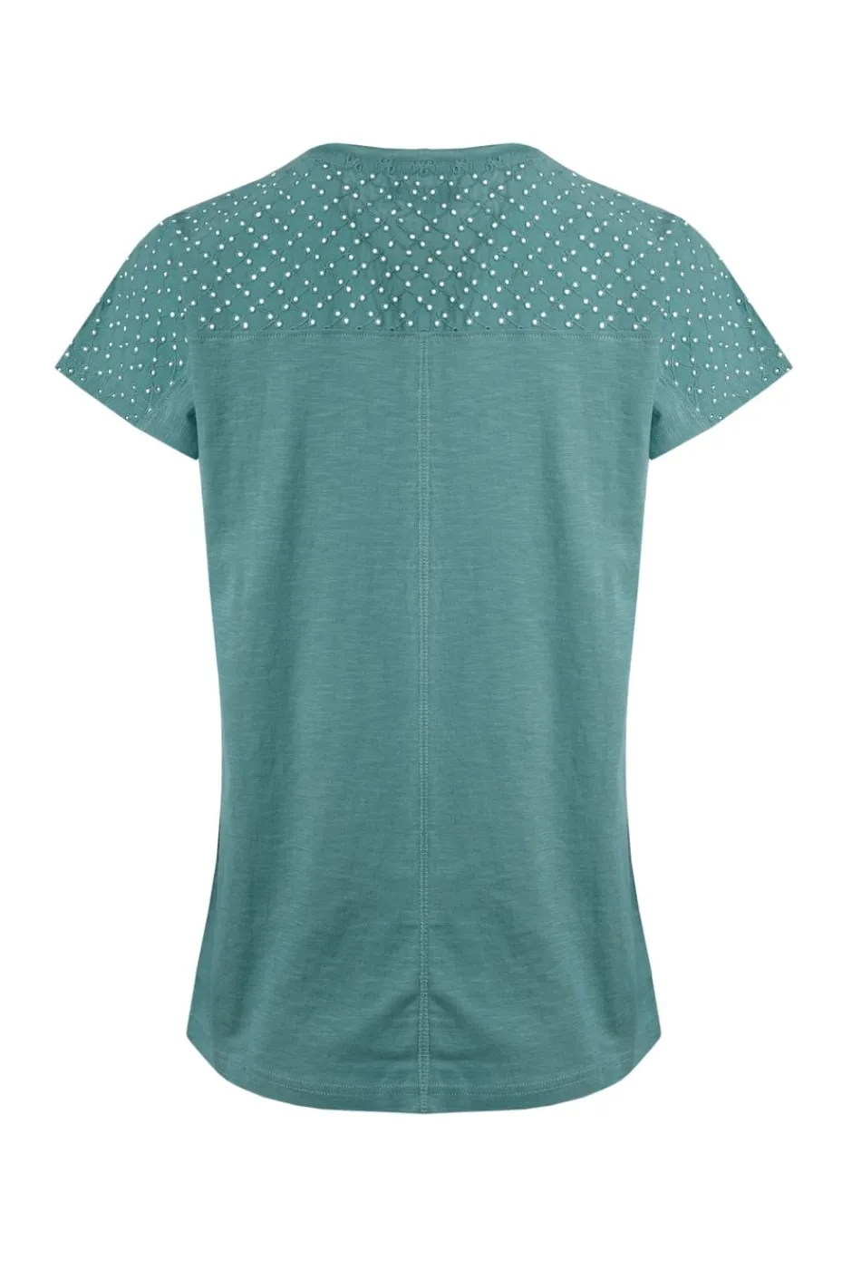 Weird Fish Tunics|Tops & T-Shirts|Pernille Organic Cotton Cutaway T-Shirt Mineral Blue