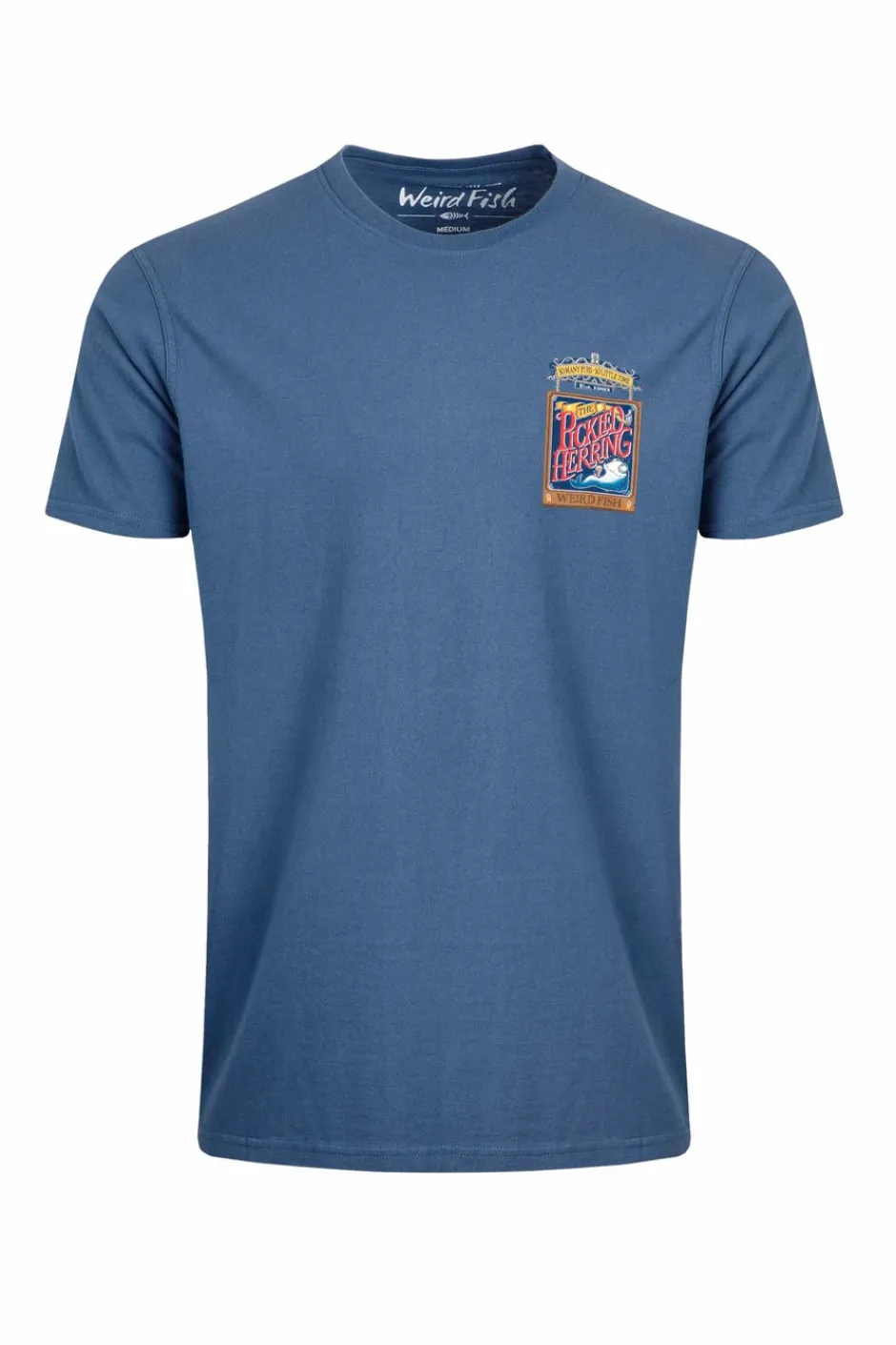 Weird Fish T-Shirts|Pickled Back Print Artist T-Shirt Ensign Blue