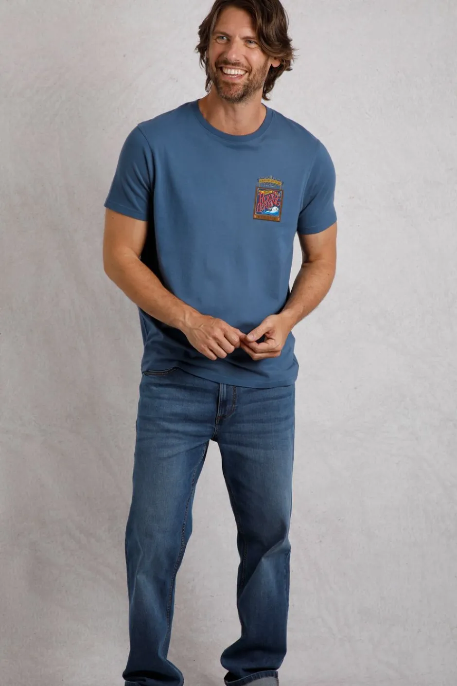 Weird Fish T-Shirts|Pickled Back Print Artist T-Shirt Ensign Blue