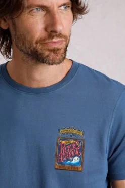 Weird Fish T-Shirts|Pickled Back Print Artist T-Shirt Ensign Blue