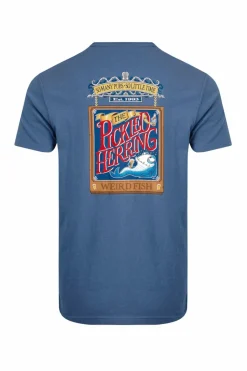 Weird Fish T-Shirts|Pickled Back Print Artist T-Shirt Ensign Blue