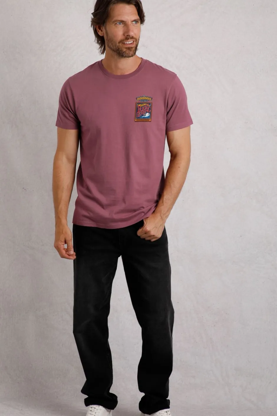 Weird Fish T-Shirts|Pickled Back Print Artist T-Shirt Crushed Berry