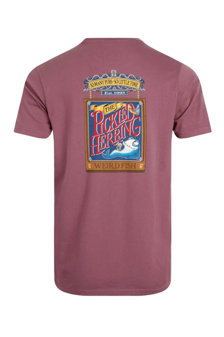 Weird Fish T-Shirts|Pickled Back Print Artist T-Shirt Crushed Berry