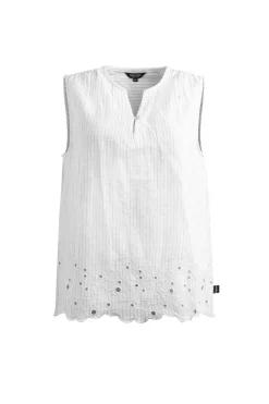Weird Fish Tunics|Tops & T-Shirts|Poppy Scalloped Hem Blouse White