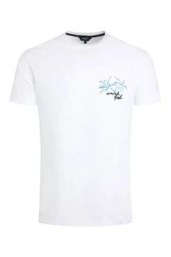Weird Fish T-Shirts|Porter Organic Cotton Chest Print T-Shirt White