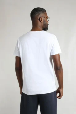 Weird Fish T-Shirts|Porter Organic Cotton Chest Print T-Shirt White
