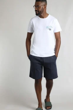 Weird Fish T-Shirts|Porter Organic Cotton Chest Print T-Shirt White