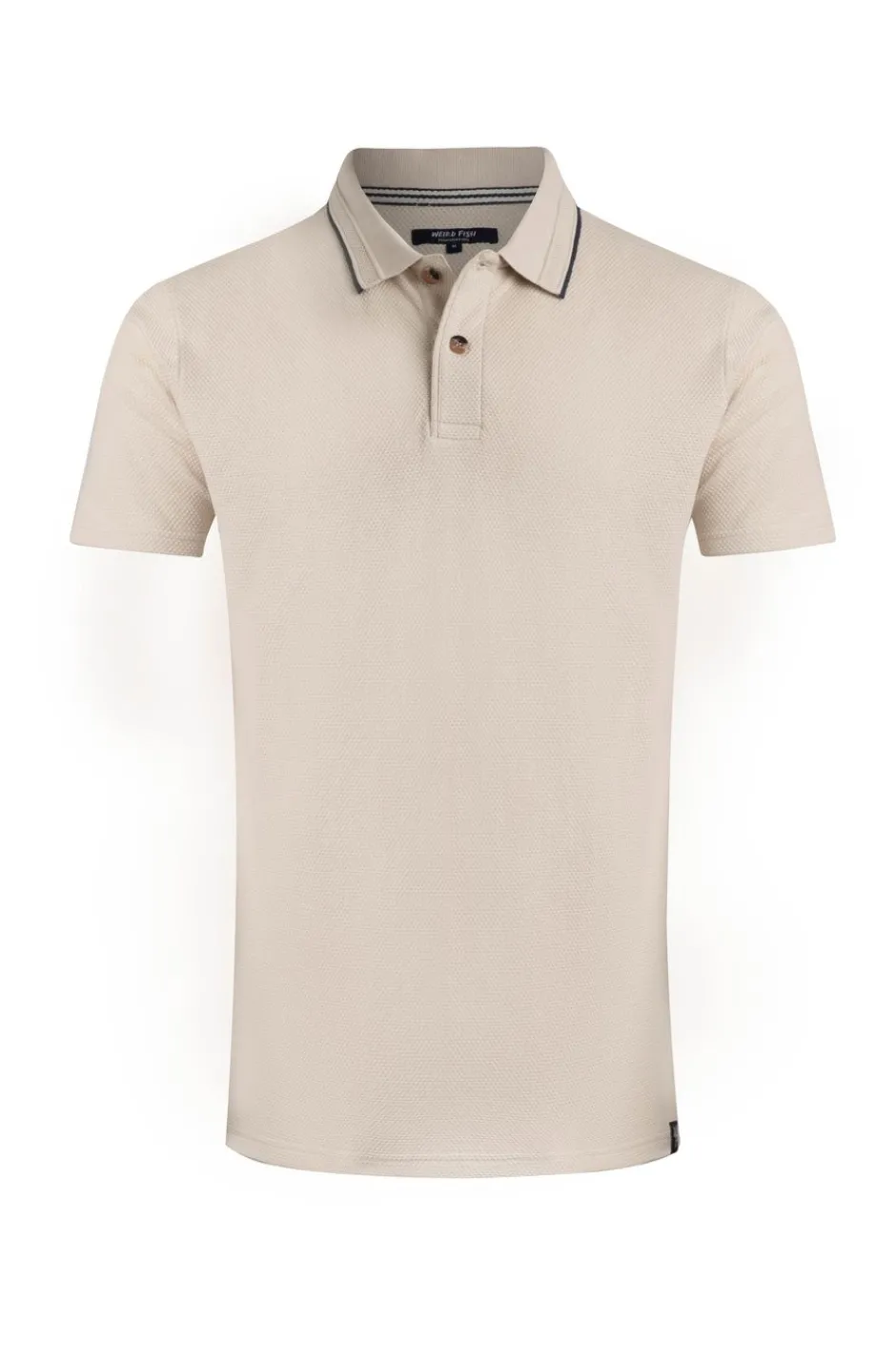 Weird Fish Polo & Rugby Shirts|Powell Organic Cotton Textured Jersey Polo Shirt String