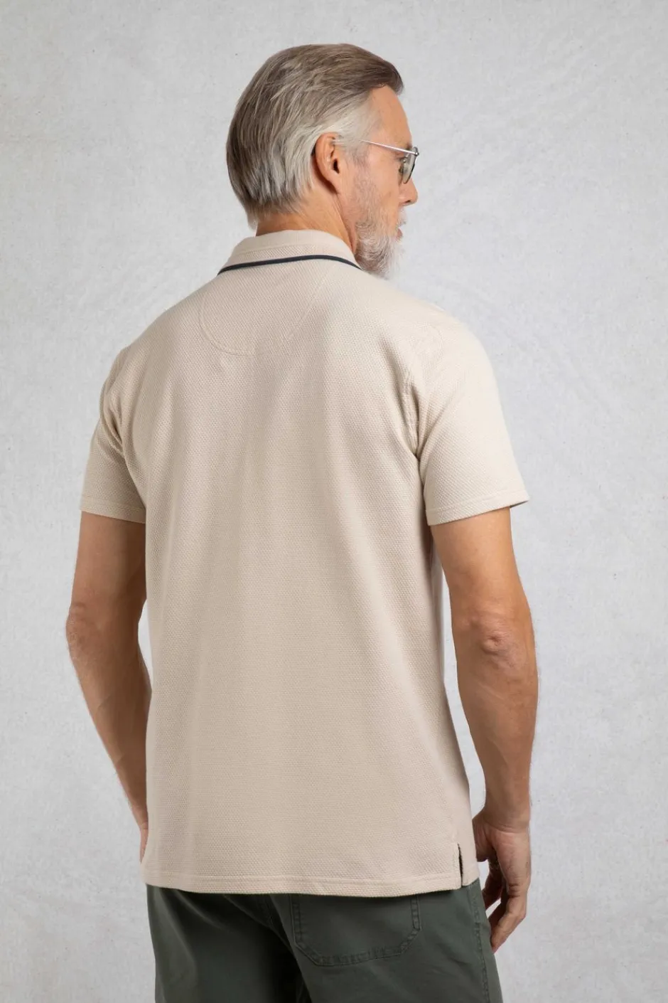 Weird Fish Polo & Rugby Shirts|Powell Organic Cotton Textured Jersey Polo Shirt String