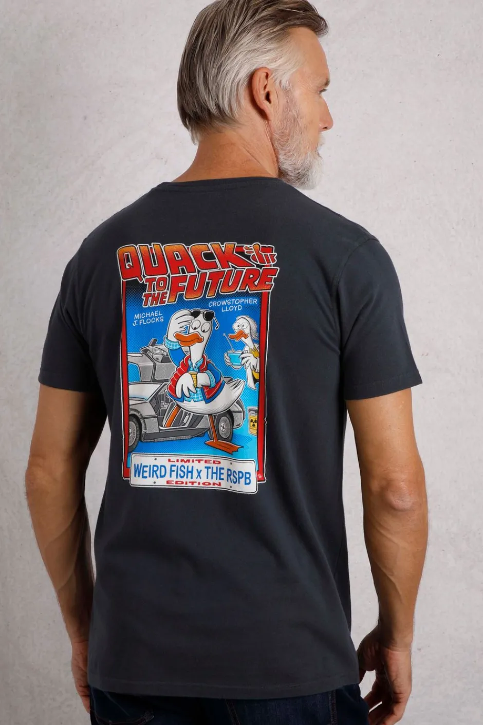 Weird Fish T-Shirts|Quack to the Future RSPB Collaboration Artist T-Shirt Navy