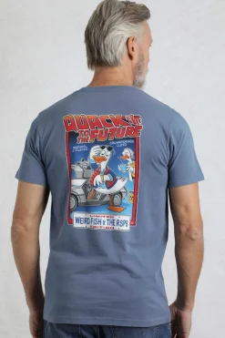 Weird Fish T-Shirts|Quack to the Future RSPB Collaboration Artist T-Shirt Mid Blue
