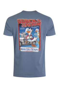 Weird Fish T-Shirts|Quack to the Future RSPB Collaboration Artist T-Shirt Mid Blue