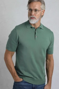 Weird Fish Polo & Rugby Shirts|Quentin Short Sleeve Knitted Polo Ivy