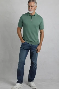 Weird Fish Polo & Rugby Shirts|Quentin Short Sleeve Knitted Polo Ivy