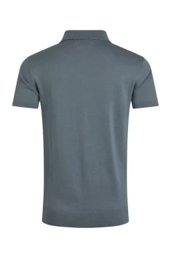 Weird Fish Polo & Rugby Shirts|Quentin Short Sleeve Knitted Polo Blue Mirage