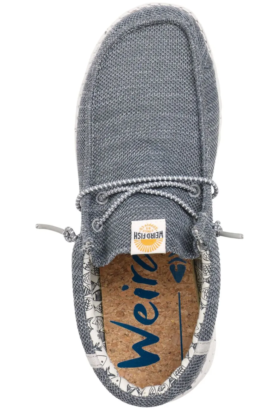 Weird Fish Flipflops And Footwear|Flipflops And Footwear|Rasbora Lightweight Lace Slip on Shoes Ice Blue