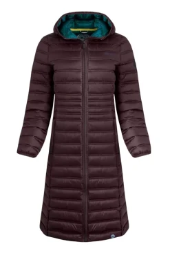 Weird Fish Coats, Jackets And Gilets|Ravinia Lightweight Padded Long-Line Jacket Mulled Wine