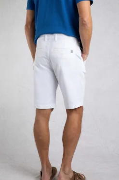 Weird Fish Shorts|Rayburn Organic Cotton Flat Front Shorts White