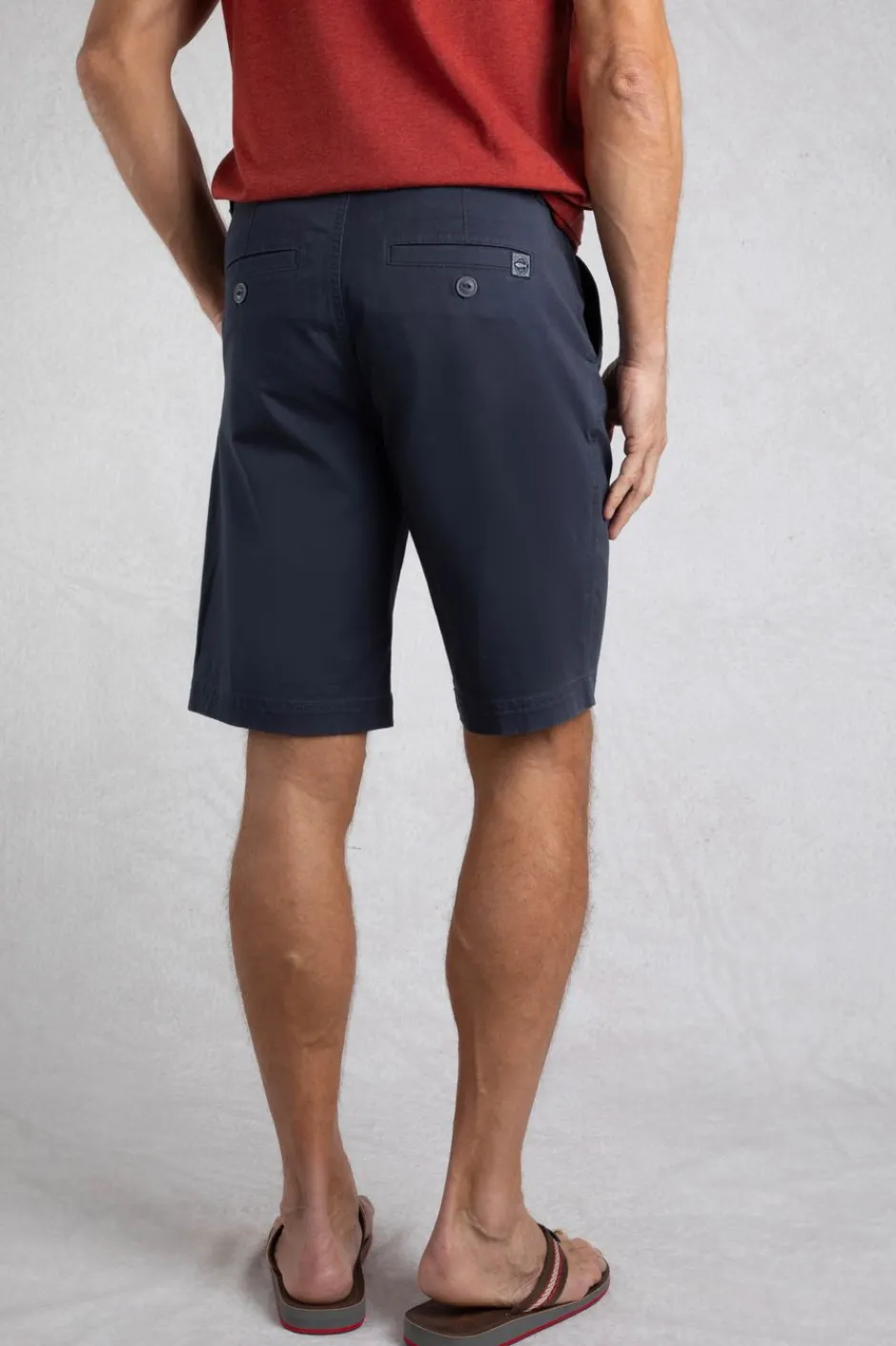 Weird Fish Shorts|Rayburn Organic Cotton Flat Front Shorts Navy