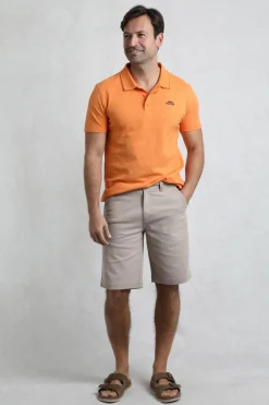 Weird Fish Shorts|Rayburn Organic Cotton Flat Front Shorts Flint Stone