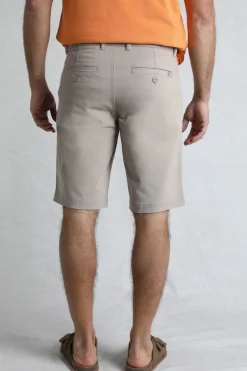Weird Fish Shorts|Rayburn Organic Cotton Flat Front Shorts Flint Stone