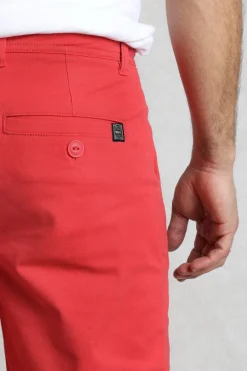 Weird Fish Shorts|Rayburn Organic Cotton Flat Front Shorts Radical Red