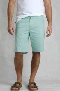 Weird Fish Shorts|Rayburn Organic Cotton Flat Front Shorts Seafoam