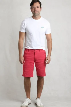 Weird Fish Shorts|Rayburn Organic Cotton Flat Front Shorts Dark Pink