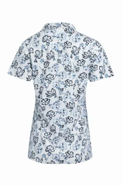 Weird Fish Tunics|Tops & T-Shirts|Rehena Organic Cotton Printed Jersey Polo Shirt Off White