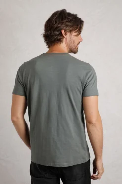 Weird Fish T-Shirts|Riggers Organic Cotton Reverse Print Graphic T-Shirt Storm Grey