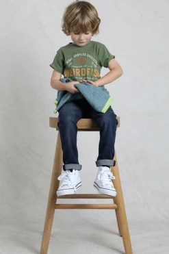 Weird Fish Kids Tops & T-Shirts|Ripple Kids Eco Graphic T-Shirt Army Green