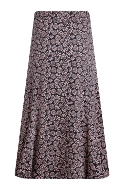 Weird Fish Skirts|Romaro Printed Jersey Midi Skirt Tea Rose