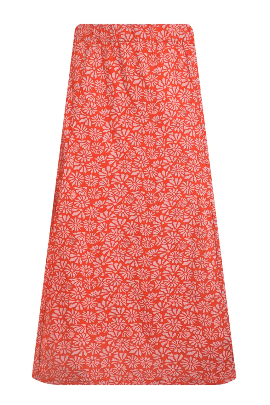 Weird Fish Skirts|Romaro Printed Jersey Midi Skirt Crimson