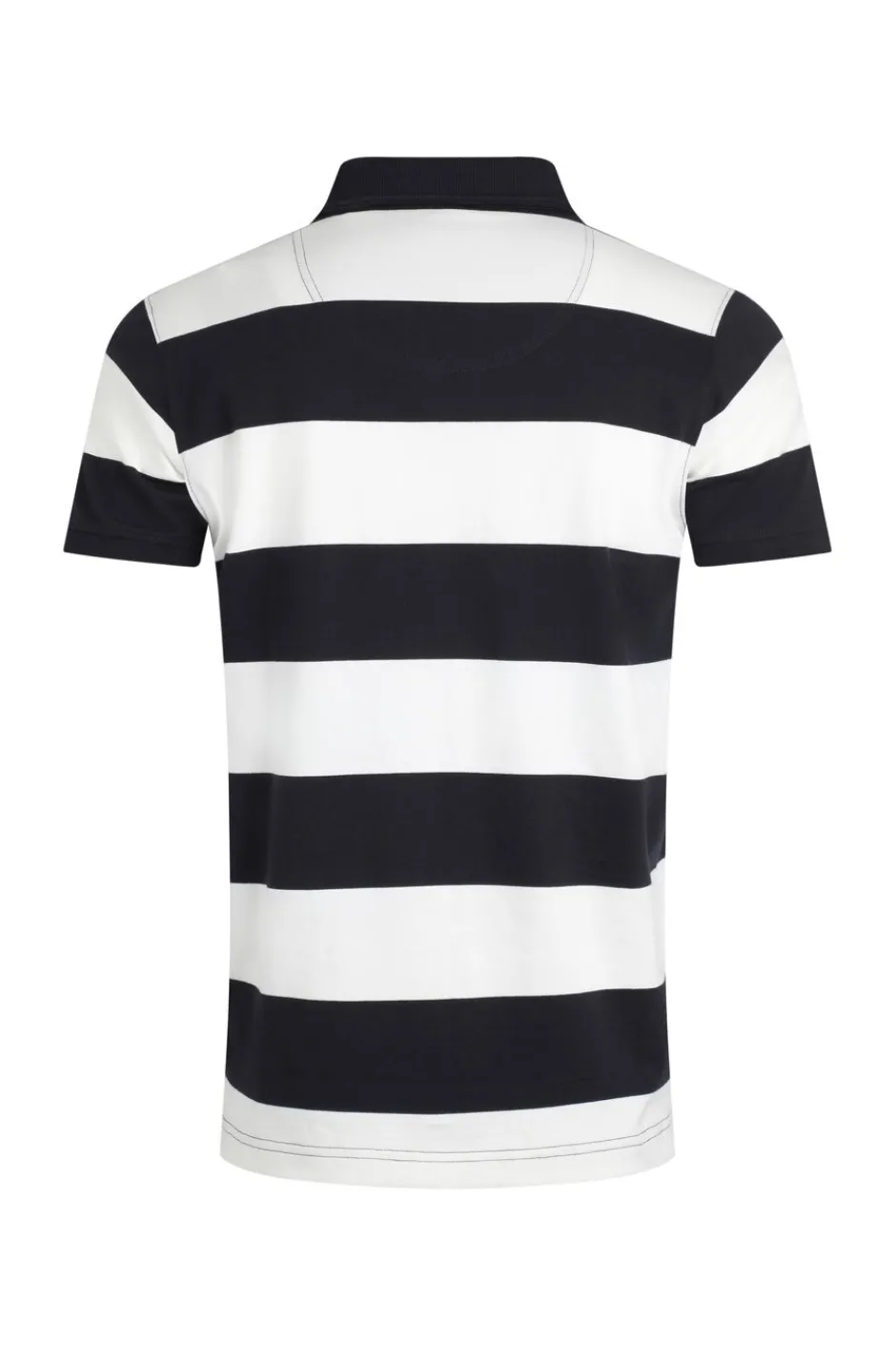 Weird Fish Polo & Rugby Shirts|Ronald Organic Cotton Striped Polo Shirt Navy