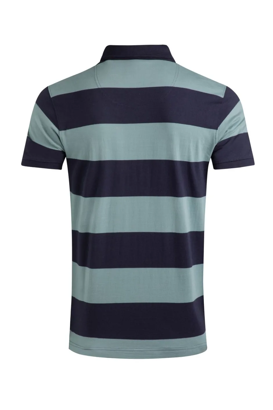 Weird Fish Polo & Rugby Shirts|Ronald Organic Cotton Striped Polo Shirt Dusty Teal