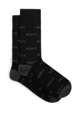 Weird Fish Socks & Underwear|Socks & Underwear|Ronan Branded Bones Socks 3 Pack Grey