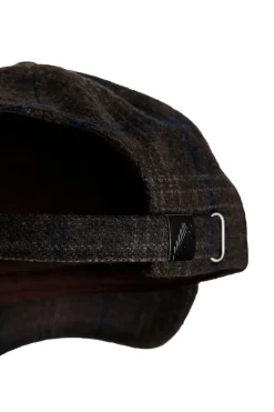 Weird Fish Caps & Scarves|Scarves & Caps|Rosthwaite Flannel Check Cap Chocolate