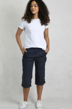 Weird Fish Leggings|Jumpsuits & Playsuits|Salena 3/4 Length Trousers Navy